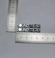Soundstream Badge Logo Emblem Brushed Silver Pair For Speakers, Amps, Turntables