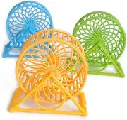 HOUDERCO Encourage Healthy Exercise Hamster Running Ball Toy Plastic Exercise Wheel for Hamsters Mice and Small Animals or Cage Attachable Colors Vary Random