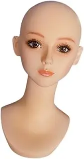 Eigell Mannequin Head Wig Showing Stand Manikin Head Bust Jewelry Display Head for Beauty Accessories, Style A