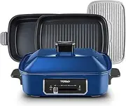 TODO 1400W Multifunction Cooker Electric BBQ Grill Pan Cooking Hot Pot Steamer