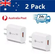 2xQualcomm SUPER FAST Quick Charge QC 3.0 Universal USB Wall Charger 18W AU Plug