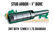 Stub Arbor 3MT x 6" 3 spaces 1/4"key *takes 1" bore Cutters 12mm threaded back