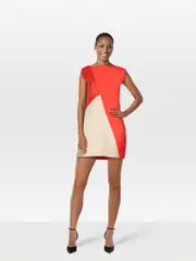 Red Sleeveless Mini Shift Dress
