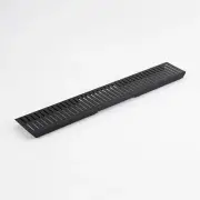 Radiant Matt Black Linear Slotted Floor Grate LID ONLY 100mm x 700mm 316-BLK-...