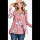 Womens floral mauve top size S