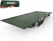 Mojest Ultralight Camping Cot for Adults, Portable Folding Camping Bed, Supports 350 lbs - Lightweight for Travel, Camping, Hiking, Backpacking, Mountaineering, Dark Green