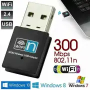 USB WiFi Wireless Adapter 300Mbps Dongle For PC,Laptop,Windows XP,Vista,Linux