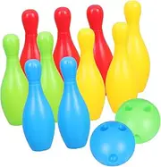 Kisangel Children's Sports Game 1 Set Mini Bowling Game Plastic Bowling Toys Develop Motor Skills for Boys and Girls