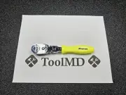 Snap-on Tools NEW HI-VIS YELLOW 3/8" Drive Stubby Length Flex Ratchet FHKFD80A