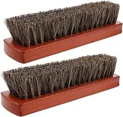 Vaguelly 2Pcs Horsehair Shoe Brush for Cleaning Boots Durable Horse Hair Polish Brush Shoe Cleaner Tool for Leather Shine for Shoes and Boots Care