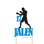 Cake Topper - Themed - 20+ Colours - NEXT DAY POST - Boxing Boxer - Any Name/Age