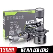 LHD/RHD H4 Mini Bi-LED Projector Lens 100W 50000LM Hi/Lo Headlight Retrofit Kit