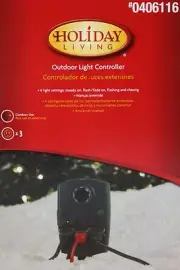 Holiday Living Mechanical 3-Outlet Outdoor Light Controller Stake Timer NIB