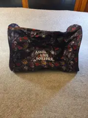 Assholes*s Live Forever Gym Bag OG HARDY Duffle Black Zipper Emotional Baggage