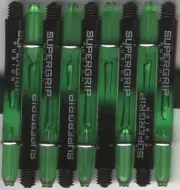 2in. 2ba Black/Green HARROWS SUPERGRIP FUSION Dart Shafts & Rings: 1 Set of 3