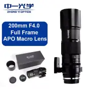 Zhongyi 200mm F4.0 FF APO Telephoto Macro Lens for E/EF/RF/Z/F/X/GFX/XCD/L Mount