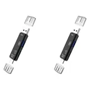 2X 5 In 1 USB 2.0 Type C/USB /Micro-USB/TF/ Memory Card Reader OTG Card5829