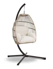 [Gardeon] Outdoor Hanging Pod Chair In Cream