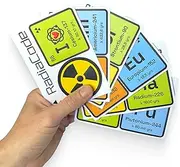 Radioactive Elements Set of Laptop or Bottle Stickers for Physics Enthusiasts and Nuclear Nerds Cool Science Accessories with Radiacode Logo