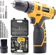 MasterSpec 12V Cordless Drill Driver Screwdriver Accessories with 2 Batteries & Charger