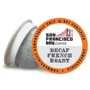 SF Bay Coffee DECAF French Roast Compostable Coffee Pods 36 Ct. Dark Roast