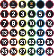 36pcs Line up Spots for Classroom, Round Floor Number Dots Colorful Line-up Sticker Floor Decals for Preschool Kindergarten Teachers Back to School Supplies