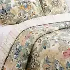 NEW! ~ COZY CHIC BEIGE BLUE TEAL AQUA PINK GREEN LEAF BEACH TROPICAL QUILT SET