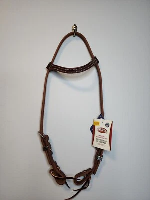 Indian Sliding Ear Headstall Canyon Rose Harness Leather Working Tack by Weaver