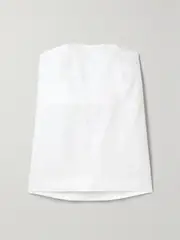 [BONDI BORN] BONDI BORN - + Net Sustain Delphi Strapless Organic Linen Top - White - x small x small White