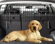 Dog Car Barrier for SUVs, Van Adjustable Wire Mesh Dog Guard, Pet Divider Gate