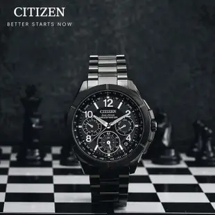 【CITIZEN 星辰】GPS 星河旗艦衛星對時鈦金屬男錶-黑/43.5mm(CC9075-52F)