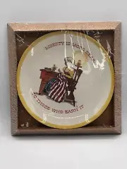 Collector Plate “Liberty Is More Dear To Those Who Earn It” Political USA Gibson