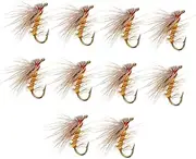 WESIEVYA Durable Fly Fishing Assortment 10 Pack Realistic Fly Patterns for Freshwater Saltwater Fishing