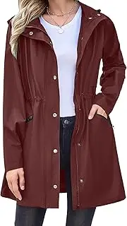 [Generic] Rain Coats for Women Casual Lightweight Waterproof Rain Jackets Active Outdoor Quick Dry Hooded Raincoat
