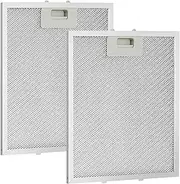Fearet Pack of 2 W10169961A Range Hood Filter Aluminum Range Hood Vent Filter Replacement Fit for Whirl.pool Ik.ea Kitchen.Aid Jenn.Air Parts