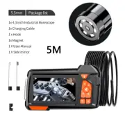 Endoscope Camera with Light P67 Waterproof HD Borescope 4.3 Inch LCD Inspection