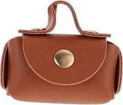 FELTECHELECTR Dollhouse Miniature Handbag for Purse Camel Color for Little Playtime and Imaginative Fun