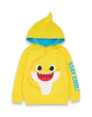 Baby Shark Unisex Kids Hoodie Yellow Character Face 2-3 Years