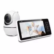 5 Video Baby Monitor Camera & Audio, 4X Zoom, 22H Battery, 1000ft Range