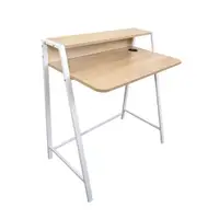 在飛比找特力屋線上購物優惠-[特價]【AOTTO】簡約雙層木紋書桌-80CM(電腦桌 辦