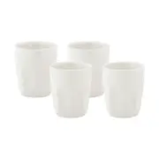 4pc Maxwell & Williams White Basics 200ml Latte Drink Cup Tumbler Set Porcelain