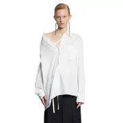 [ANN DEMEULEMEESTER] Daria drop shoulder shirt in poplin White