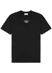 Off-white Arrows Logo Cotton T-shirt - Blue And White L