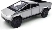 Cybertruck Model: 1/32 Diecast Metal Toy Trucks with Lights and Sounds, Mini Vehicles Toys for Boys, Ages 3 and Up (Silver)