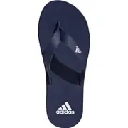2 X Adidas Mens Dark Blue/White Eezay Flip Flop Casual Thongs