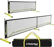 6.0 Cross Version Portable 2 in 1 Pickleball Nets Outdoor Game 22 FT & Half Court 11 FT Pickleball Net-USAPA Regulation Size-Pickle Ball Net System with Carrying Bag for Driveway,Backyards