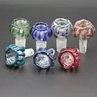 Pyrex Lab Glass Slide Color Lava Spill Bubble Bowl 14 18mm Tobacco Hookah Bong
