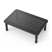 Metal Mesh Computer Monitor Riser Stand Desk Organizer