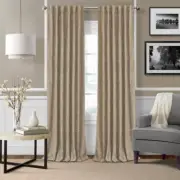 Elrene Home Fashions H2511D Taupe Colton Textured Blackout Curtain Panel 52 x84