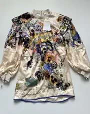 Zimmermann Tama Billow Floral Print Dress 1 NWT!!